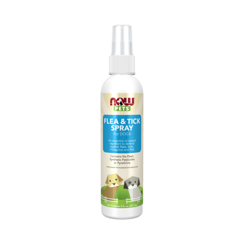 Spray para mascotas, pulgas y garrapatas para perros - 237 ml.