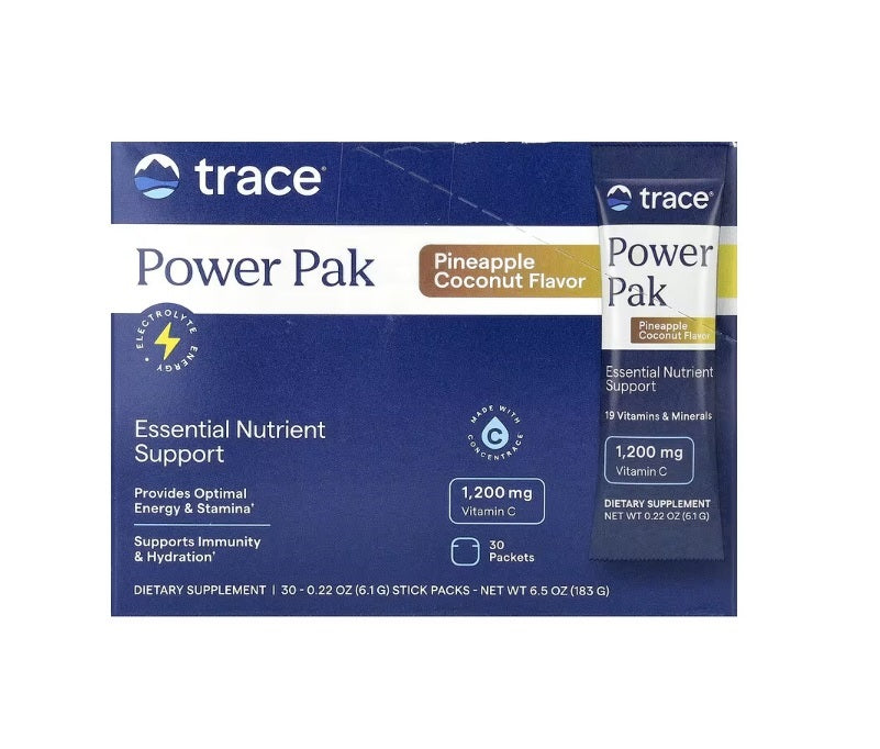 Electrolyte Stamina Power Pak, Pineapple Coconut - 30 packets - Trace Minerals
