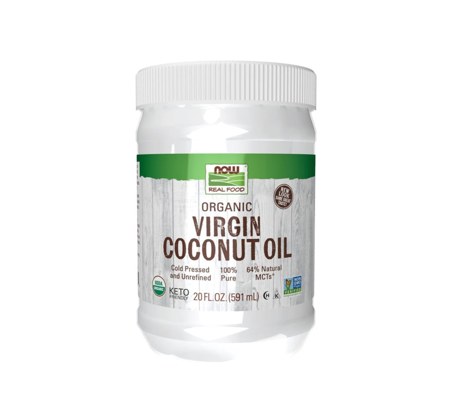 Virgin Coconut Cooking Oil Organic - 100% Pure - 591 ml. - NOW Foods