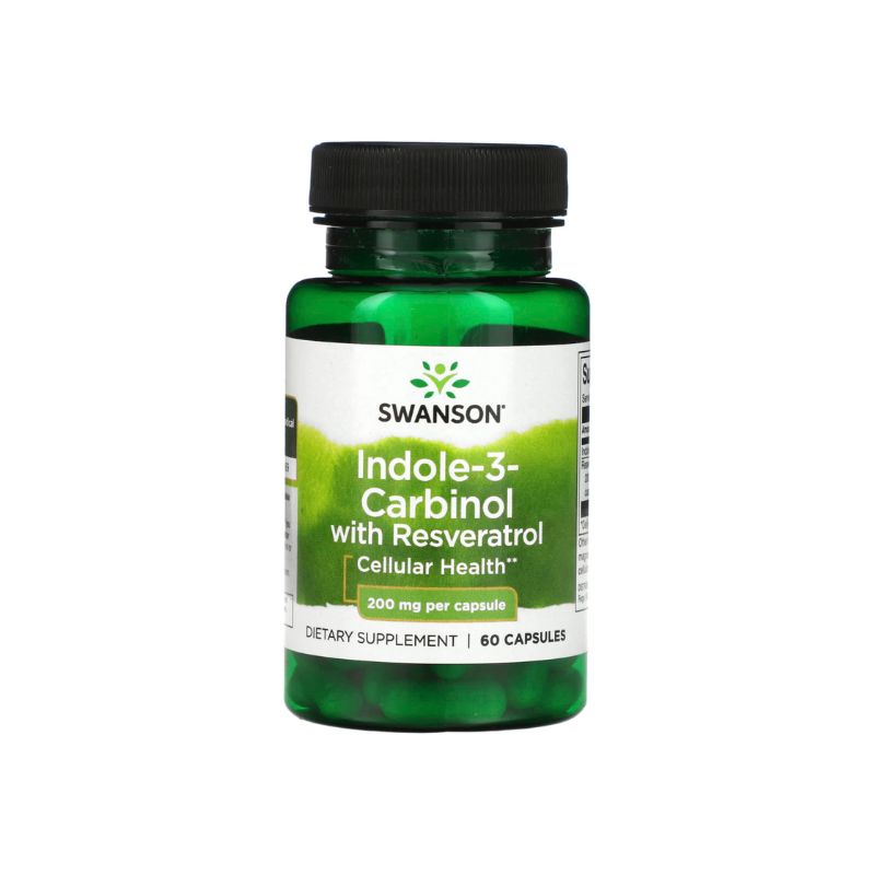 Indole-3-Carbinol with Resveratrol, 200mg - 60 caps - swanson