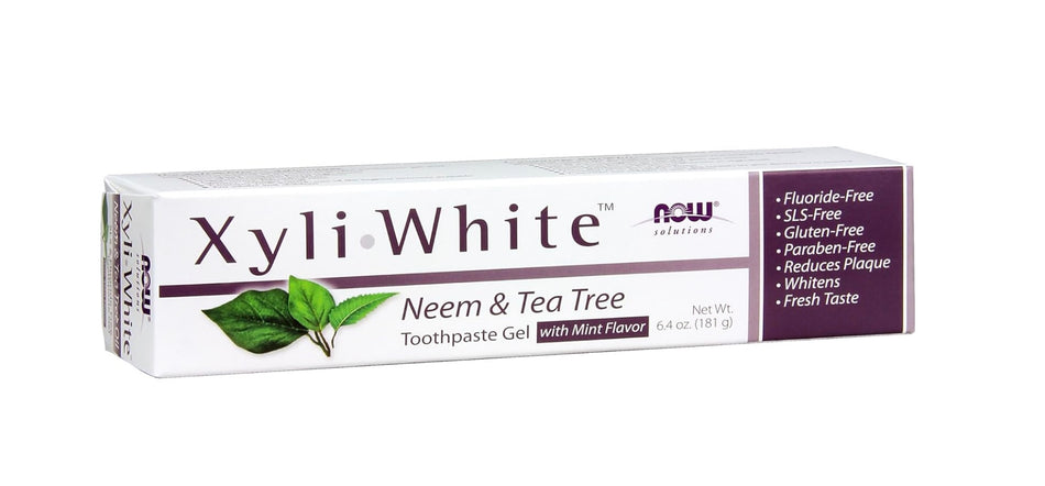 XyliWhite, Neem &amp; Tea Tree Toothpaste Gel - 181 grams - NOW Foods