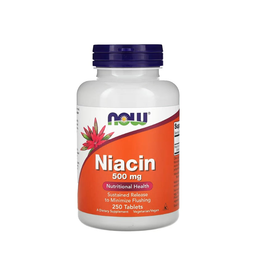 Niacin, 500mg - 250 tablets - NOW Foods