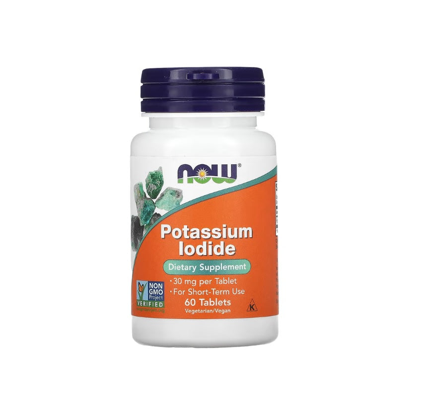 Potassium Iodide, 30mg - 60 tablets - NOW Foods