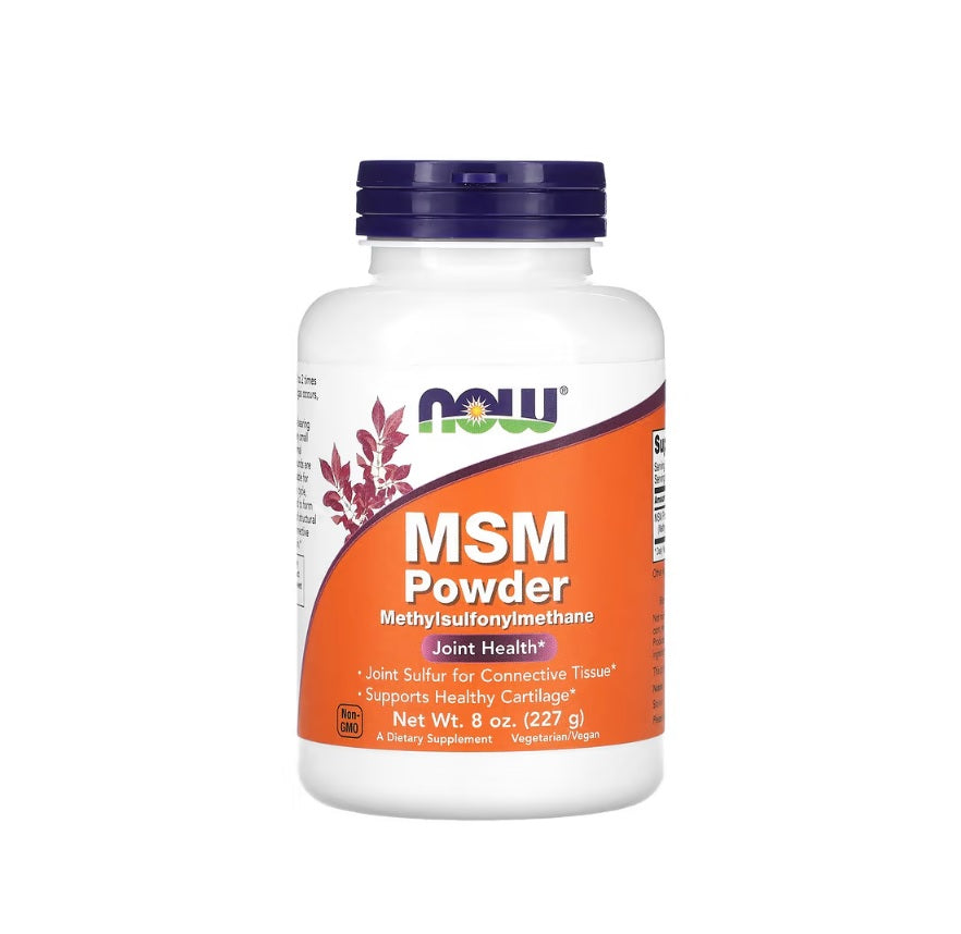 MSM Methylsulphonylmethane, Powder - 227 grams -NOW Foods