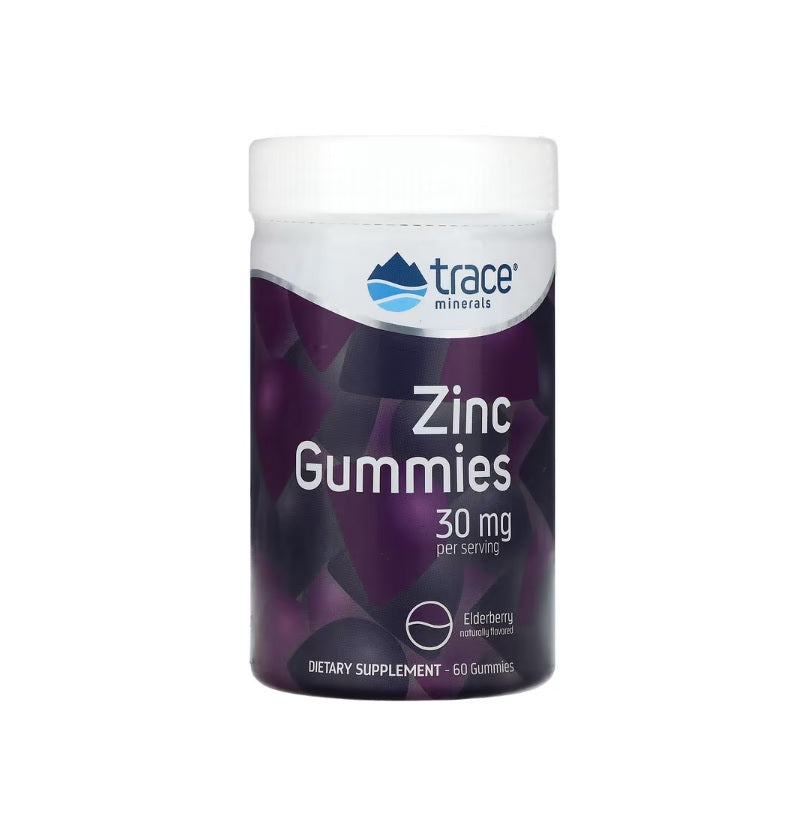 Zinc Gummies, 30mg, Elderberry - 60 gummies - Trace Minerals
