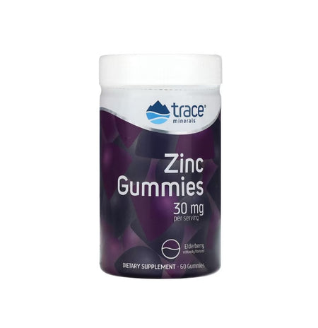 Zinc Gummies, 30mg, Elderberry - 60 gummies - Trace Minerals