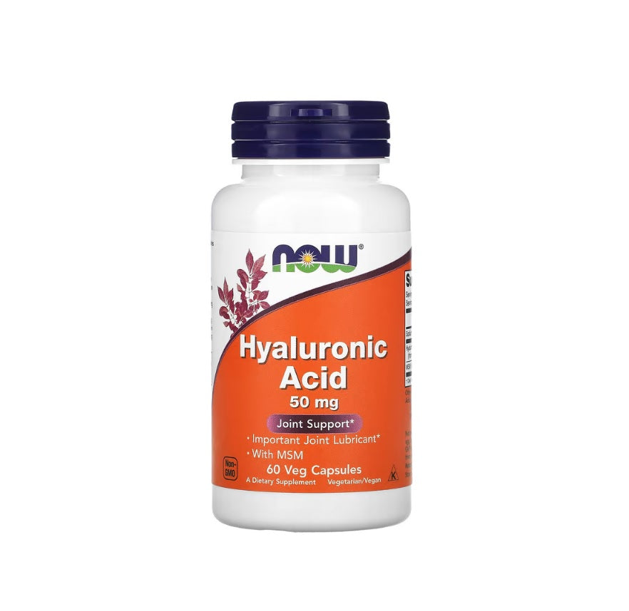 Hyaluronic Acid with MSM, 50mg - 60 vcaps&nbsp;- NOW Foods