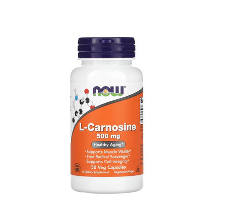 L-Carnosine, 500mg - 50 vcaps - NOW Foods