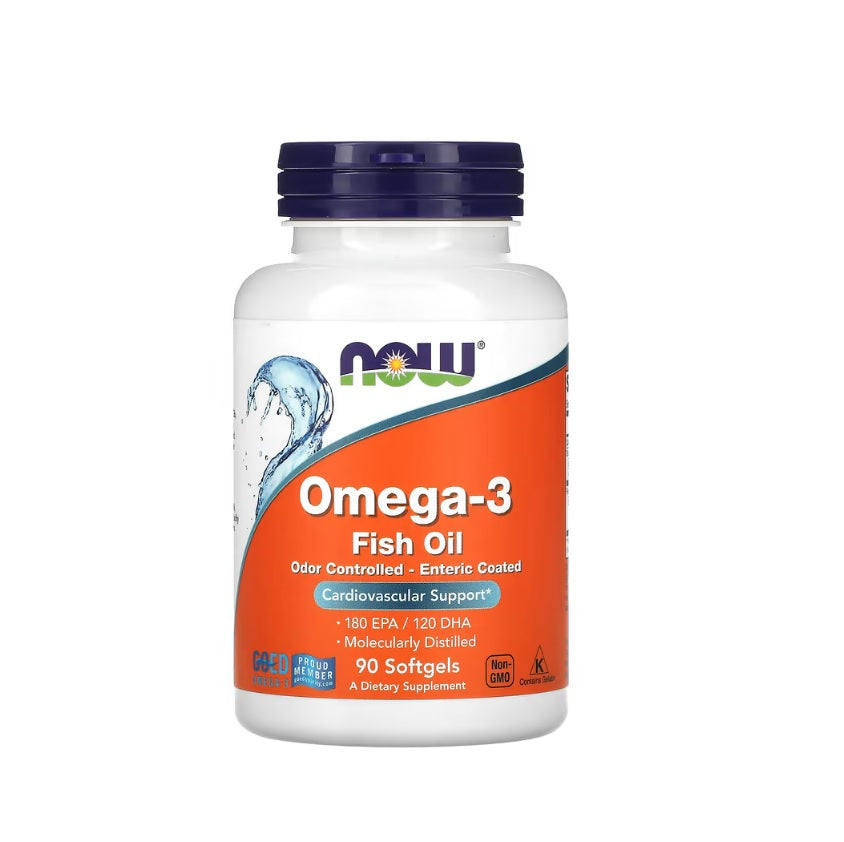 Omega-3 Enteric Coated - 90 softgels - NOW Foods