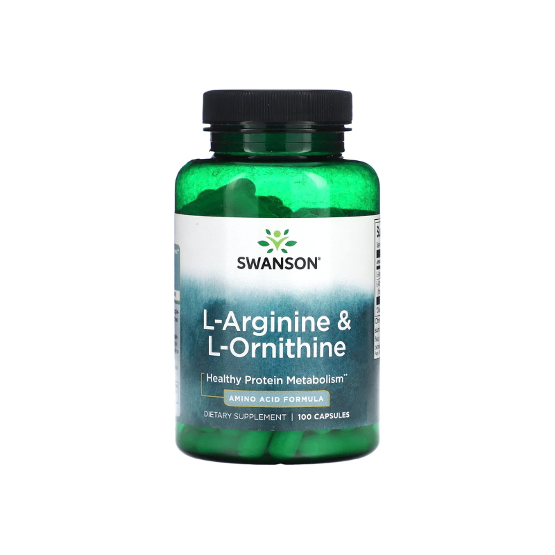 L-Arginine &amp; L-Ornithine - 100 caps - Swanson