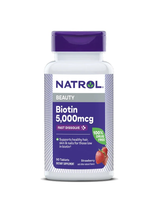 Biotin Fast Dissolve, 5000mcg - 90 tablets - Natrol