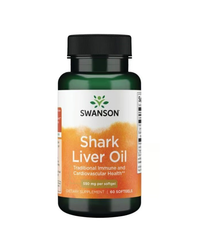 Shark Liver Oil, 550mg - 60 softgels - Swanson