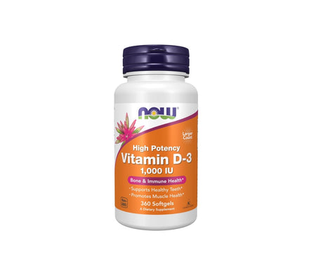 Vitamin D-3, 1000 IU - 360 softgels - NOW Foods