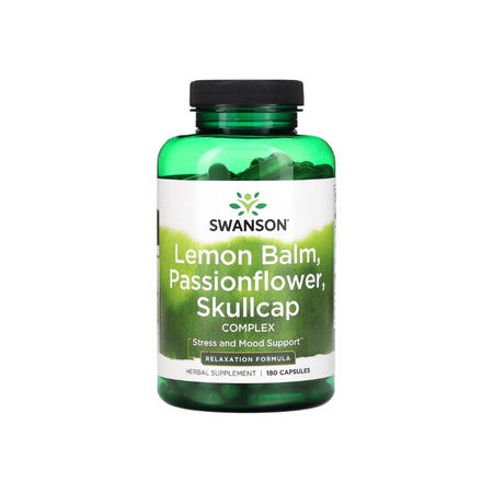 Lemon Balm, Passionflower, Skullcap Complex - 180 caps - Swanson