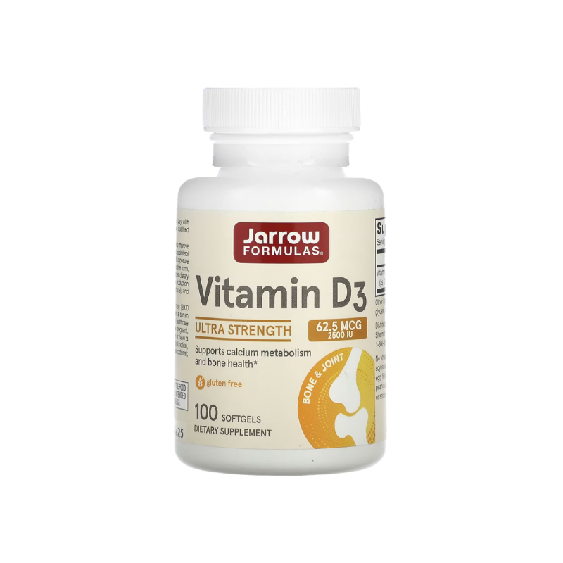 Vitamin D3, 2500 IU - 100 softgels - Jarrow Formulas