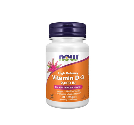 Vitamin D-3, 2000 IU - 120 softgels - NOW Foods