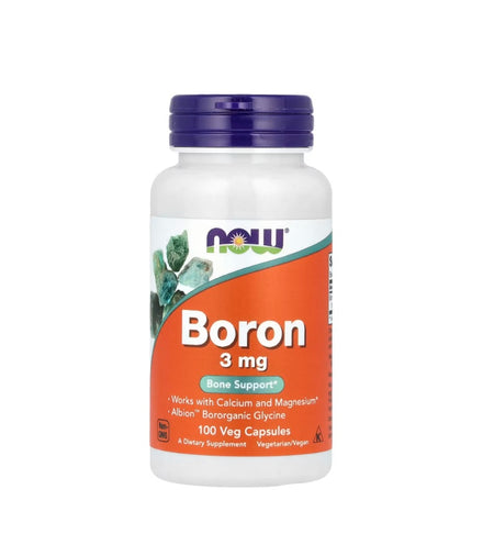 Boron, 3mg - 100 caps - NOW Foods