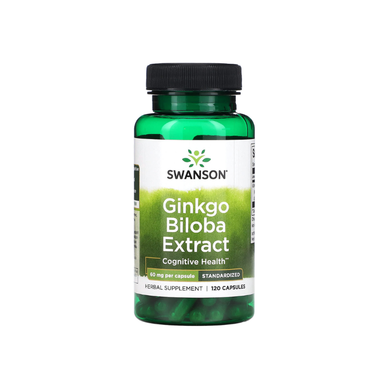 Ginkgo Biloba Extract 24%, 60mg - 120 caps - Swanson