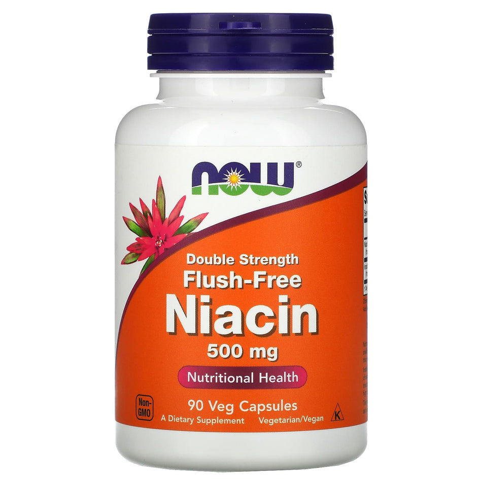 Niacina Flush-Free, 500 mg (doble fuerza) - 90 cápsulas