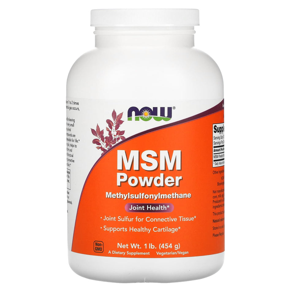 MSM Methylsulphonylmethane, Powder - 454 grams