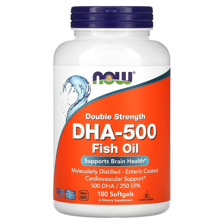 DHA-500, 500 DHA / 250 EPA - 180 cápsulas blandas