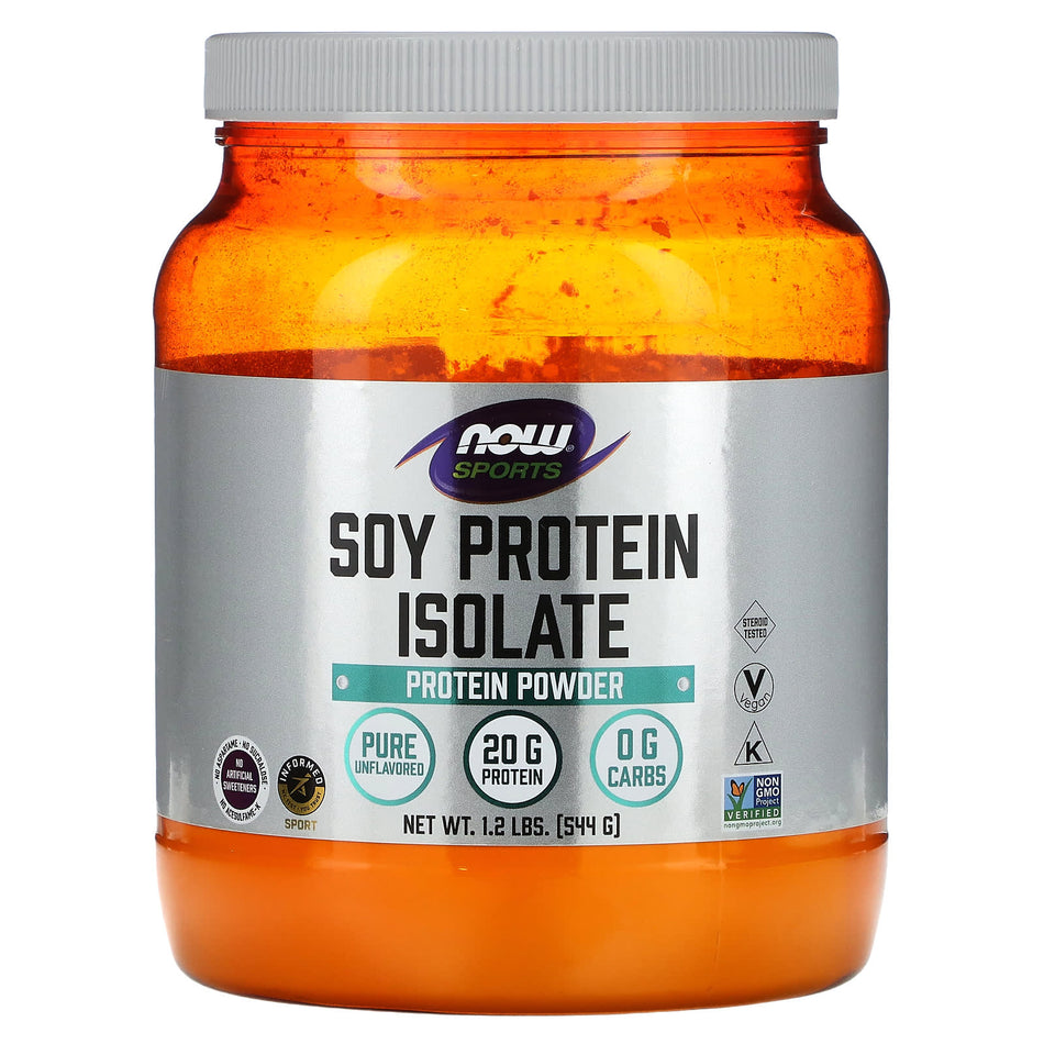 Aislado de proteína de soya, sin sabor - 544 gramos