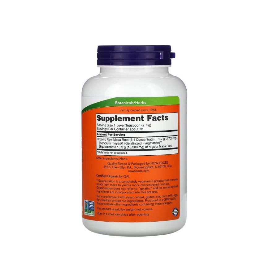 Maca 6:1 Concentrate, Pure Powder - 198 grams - NOW Foods