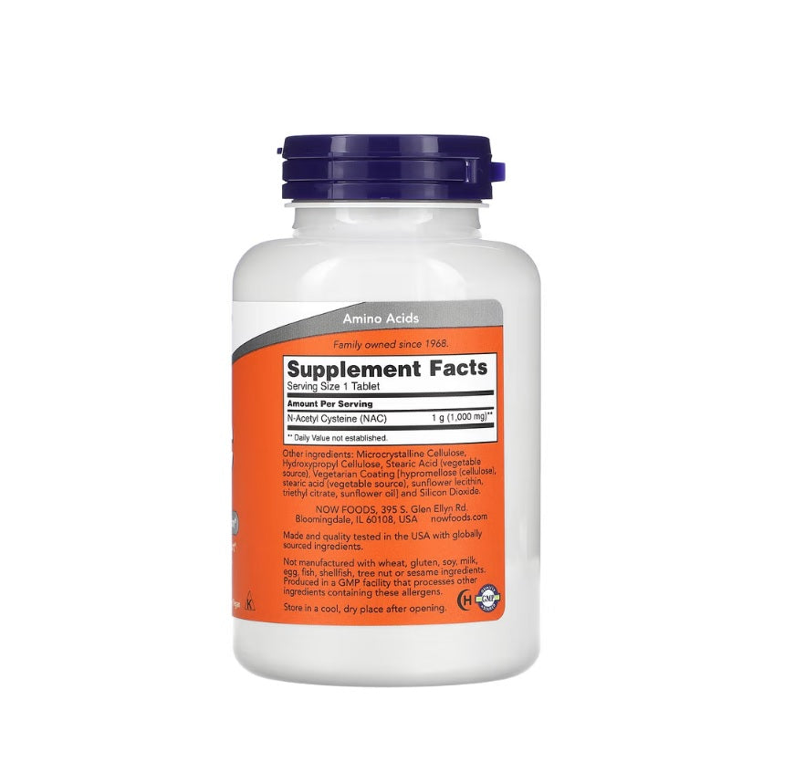 NAC, 1000mg - 120 tablets - NOW Foods