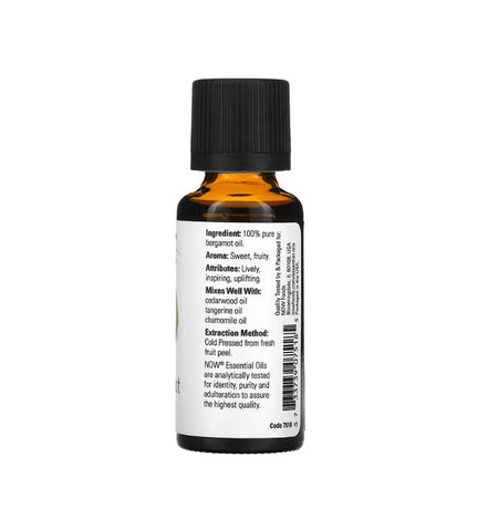 Essential Oil, Bergamot Oil - 30 ml. Now Foods