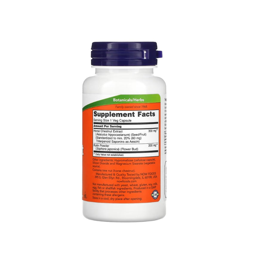 Horse Chestnut, 300mg - 90 vcaps&nbsp;- NOW Foods