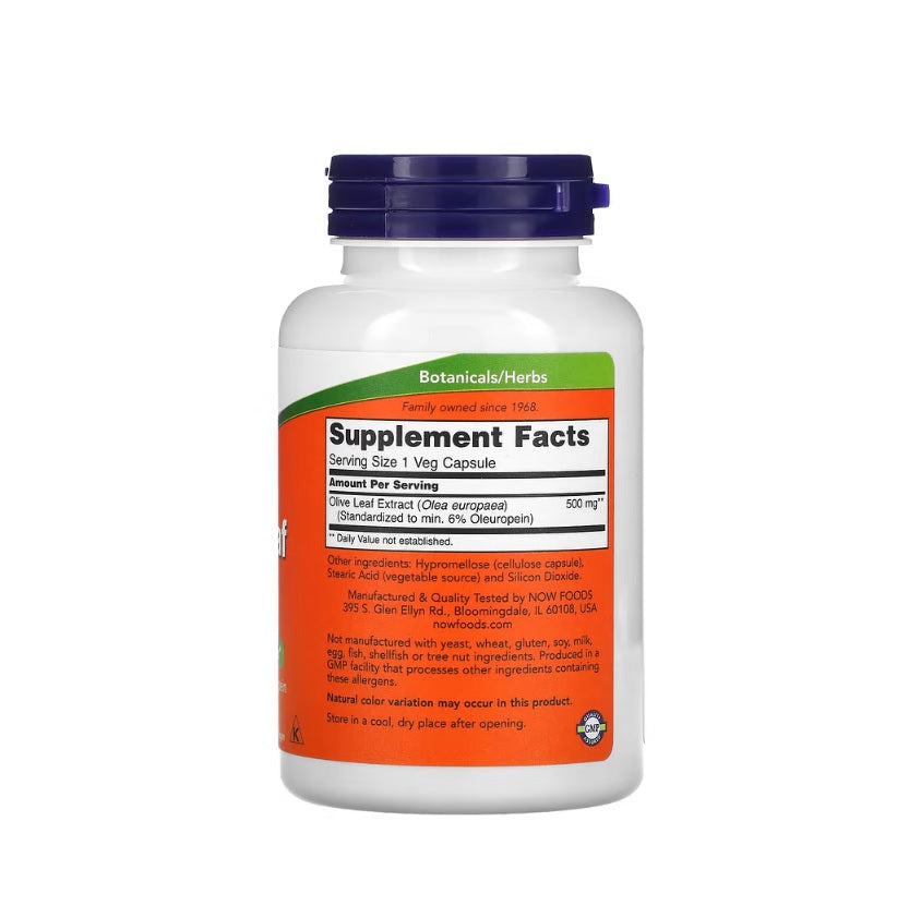 Olive Leaf Extract, 500mg - 120 vcaps - NOW Foods