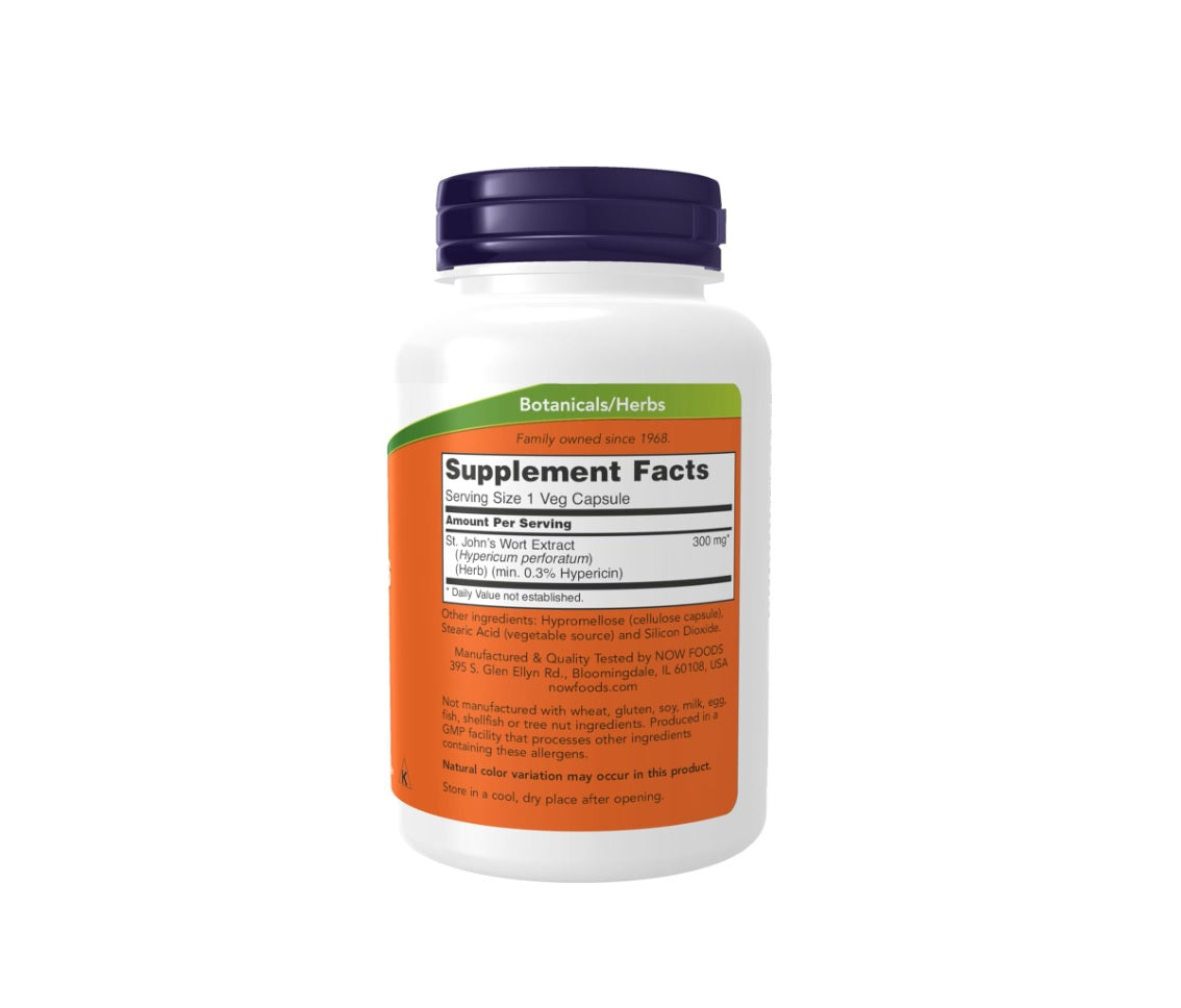 St. John's Wort, 300mg - 250 vcaps - NOW Foods