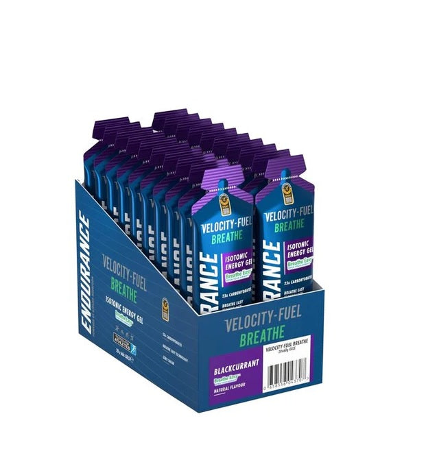 Endurance Breathe Isotonic Energy Gel, Blackcurrant - 20 x 60g - Applied Nutrition