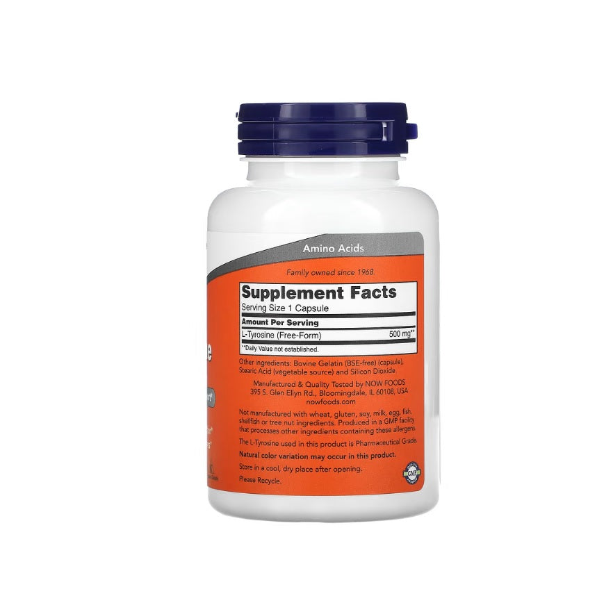 L-Tyrosine, 500mg - 120 caps - NOW Foods