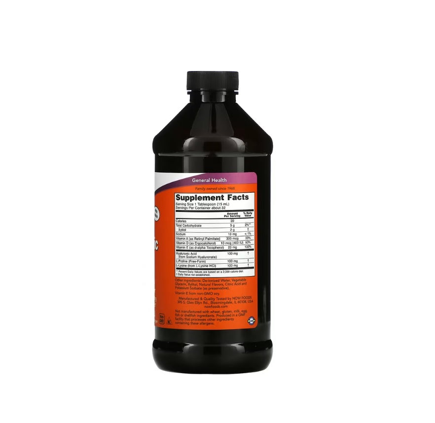 Liquid Hyaluronic Acid - 473 ml. - NOW Foods