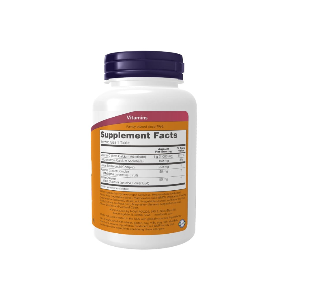 Vitamin C-1000 Complex - Buffered with 250mg Bioflavonoids - 90 tablets - NOW Foods