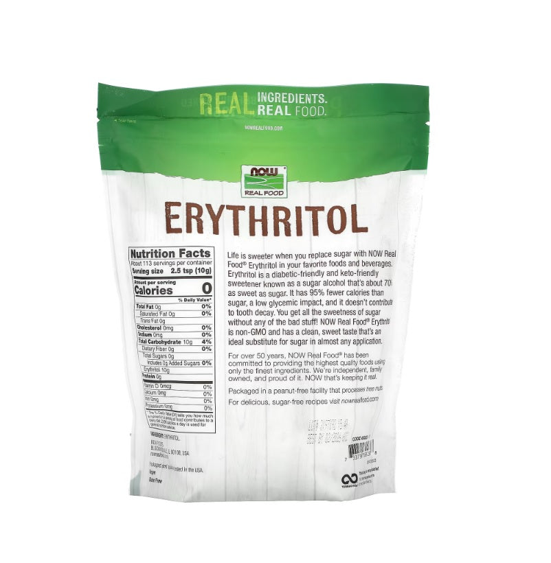 Erythritol, Pure - 1134 grams - Now Foods