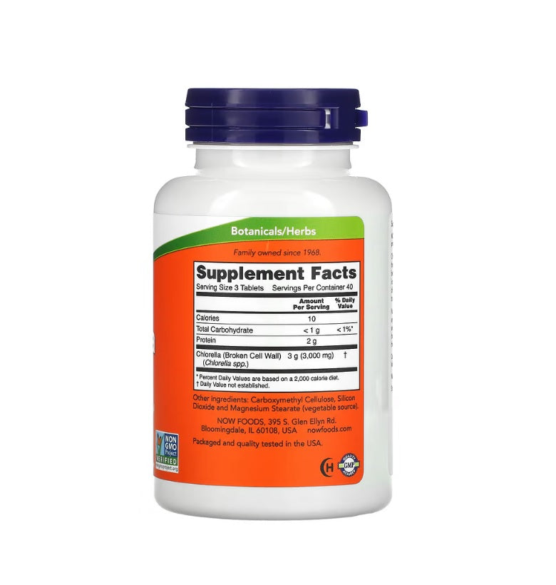 Chlorella, 1000mg - 120 tablets - Now Foods