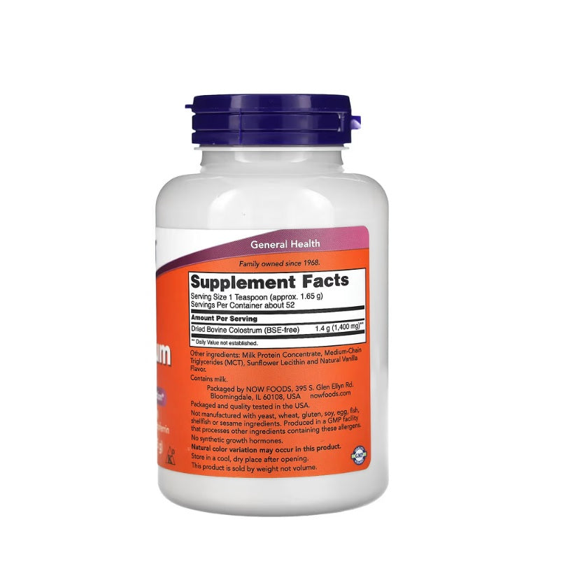 Colostrum, Powder - 85 grams - Now Foods