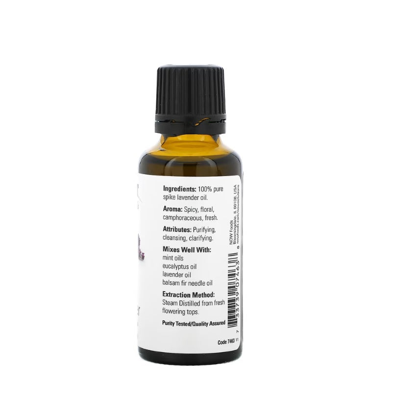 Essential Oil, Spike Lavender - 30 ml. - Now Foods