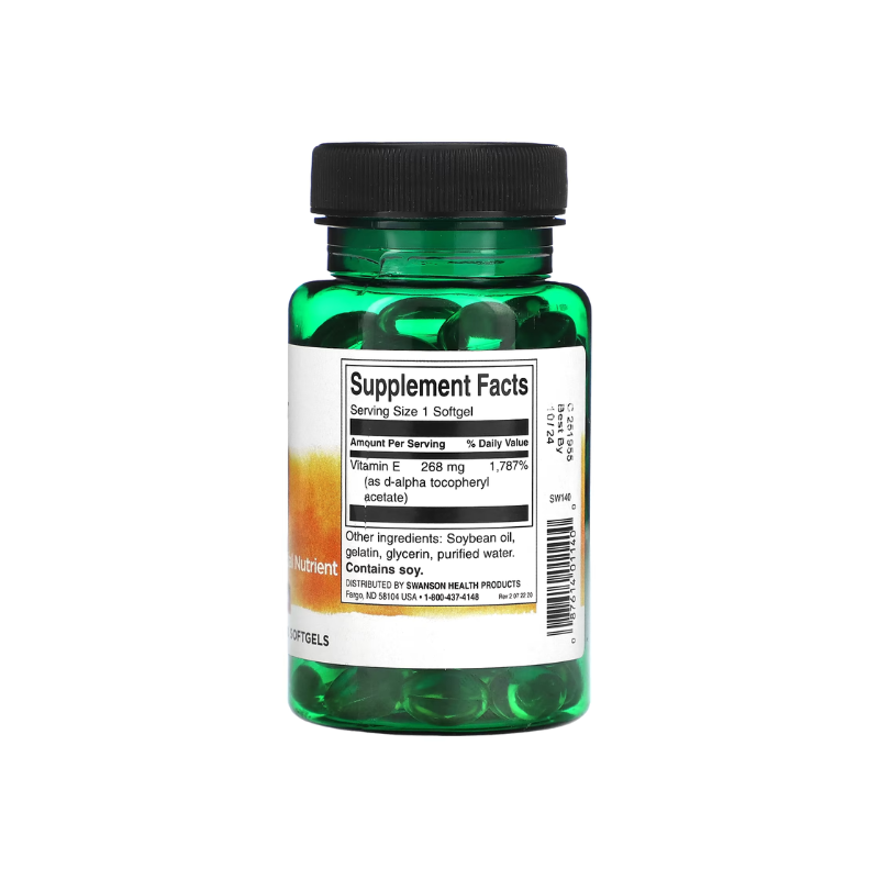 Vitamin E, 400 IU Natural - 100 softgels - Swanson