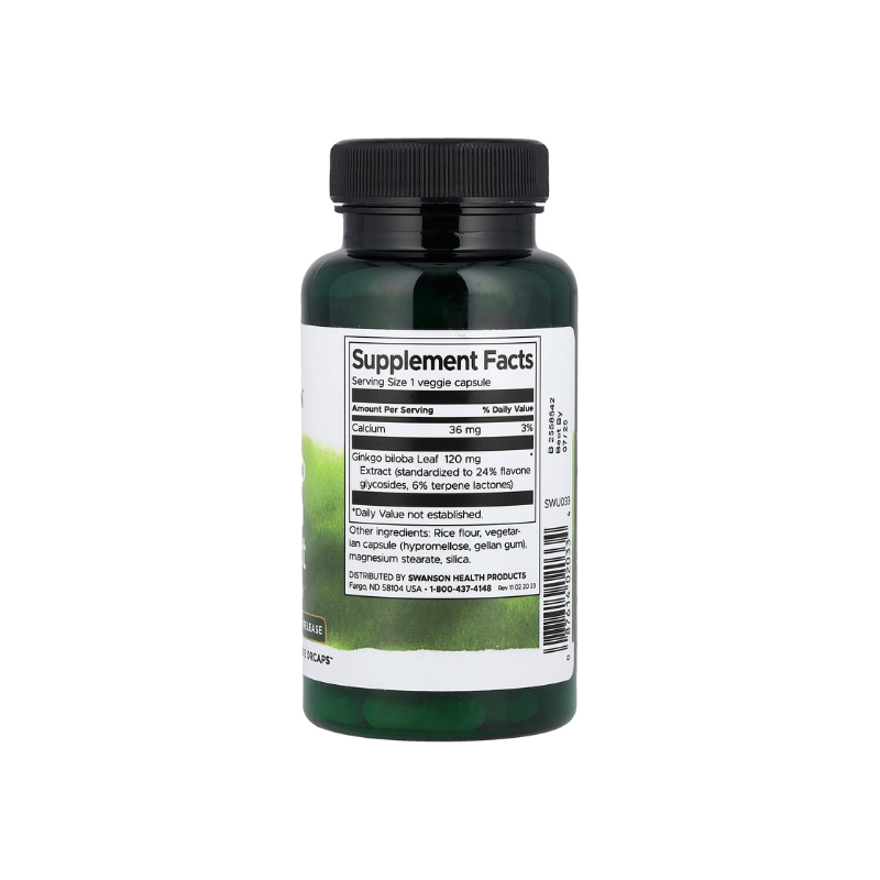 Ginkgo Biloba Extract, 120mg - 100 vcaps - Swanson