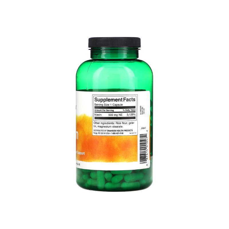 Niacin, 500mg - 250 caps