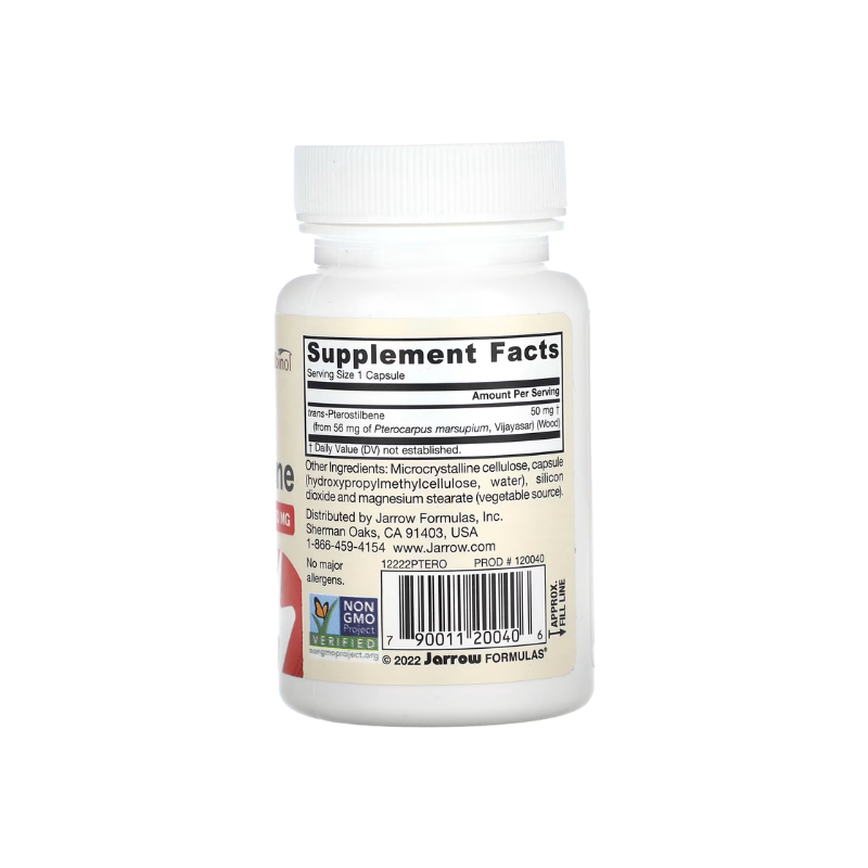 trans-Pterostilbene, 50mg - 60 vcaps - Jarrow Formulas