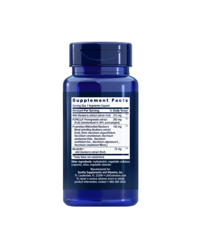 Blueberry Extract with Pomegranate - 60 vcaps - Life Extension