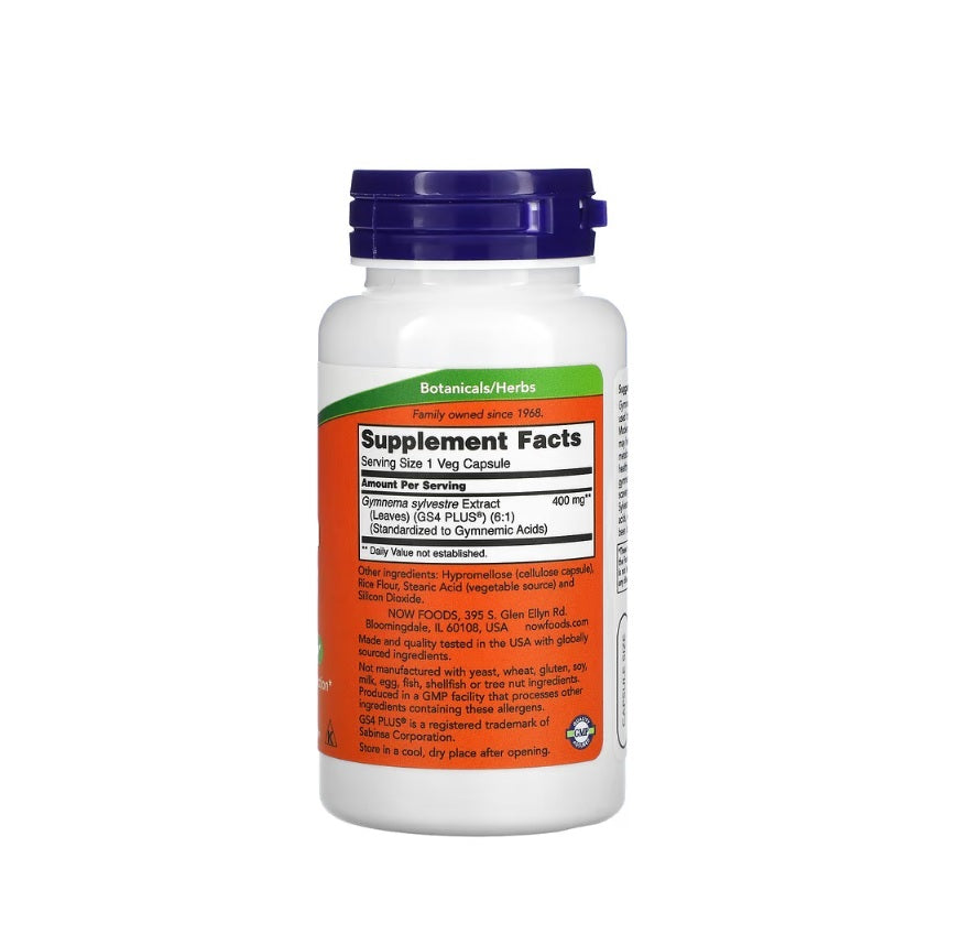 Gymnema Sylvestre, 400mg - 90 vcaps - Now Foods