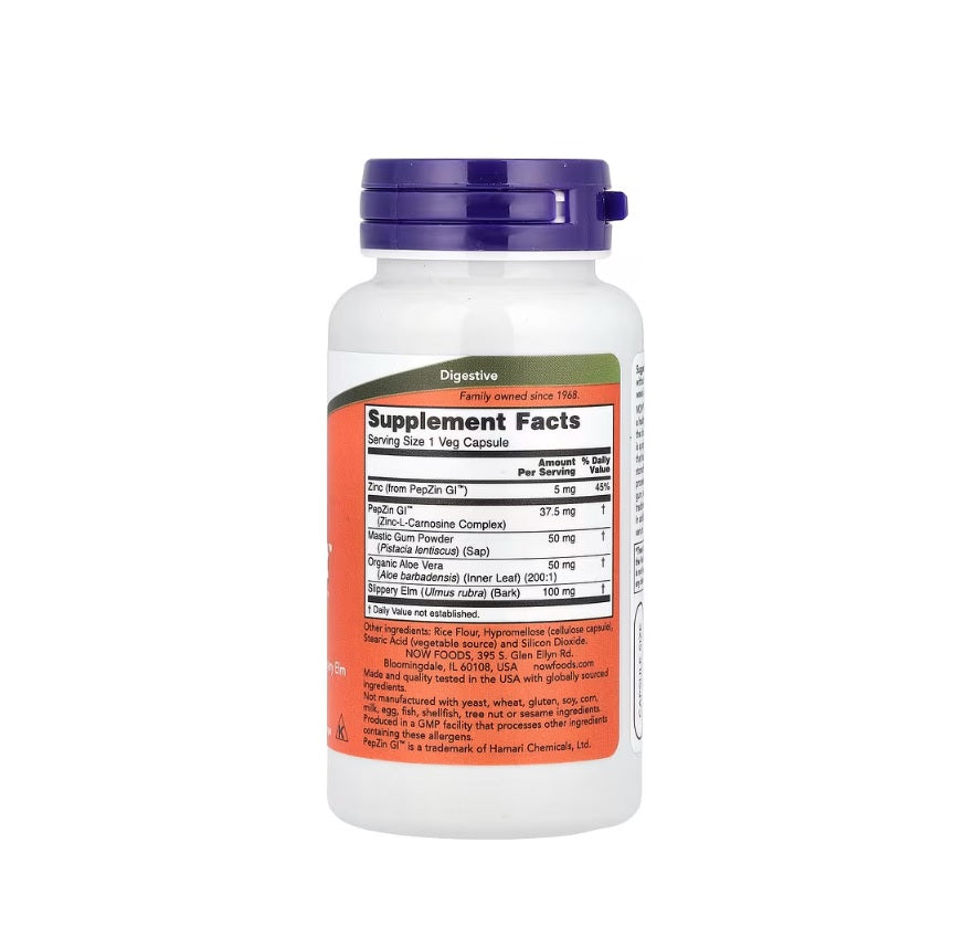 Gastro Comfort with PepZin GI - 60 vcaps&nbsp;- NOW Foods