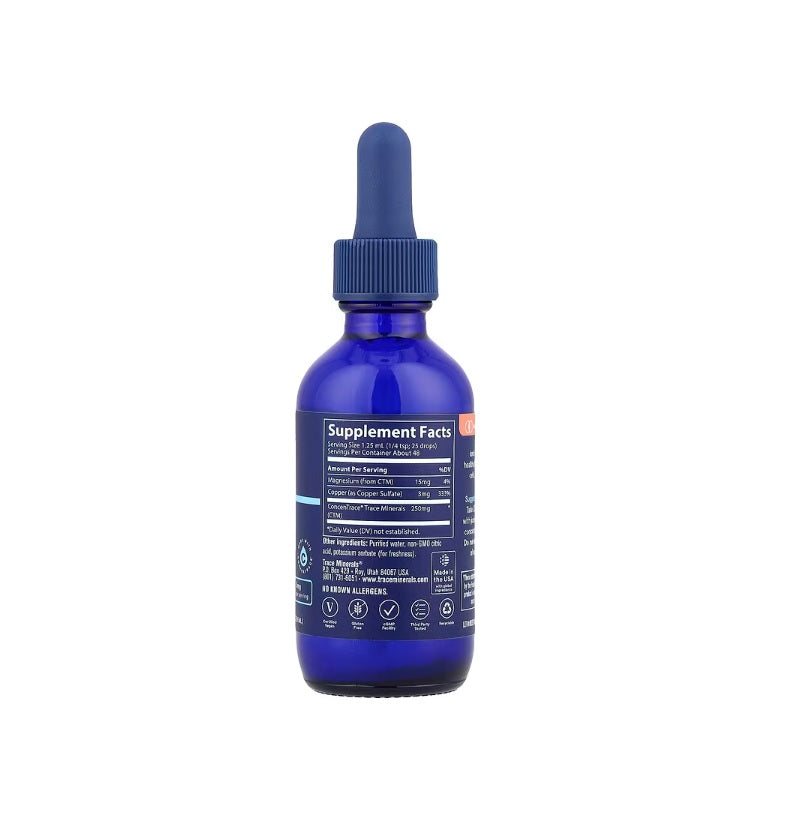 Ionic Copper, 3mg - 59 ml. - Trace Minerals