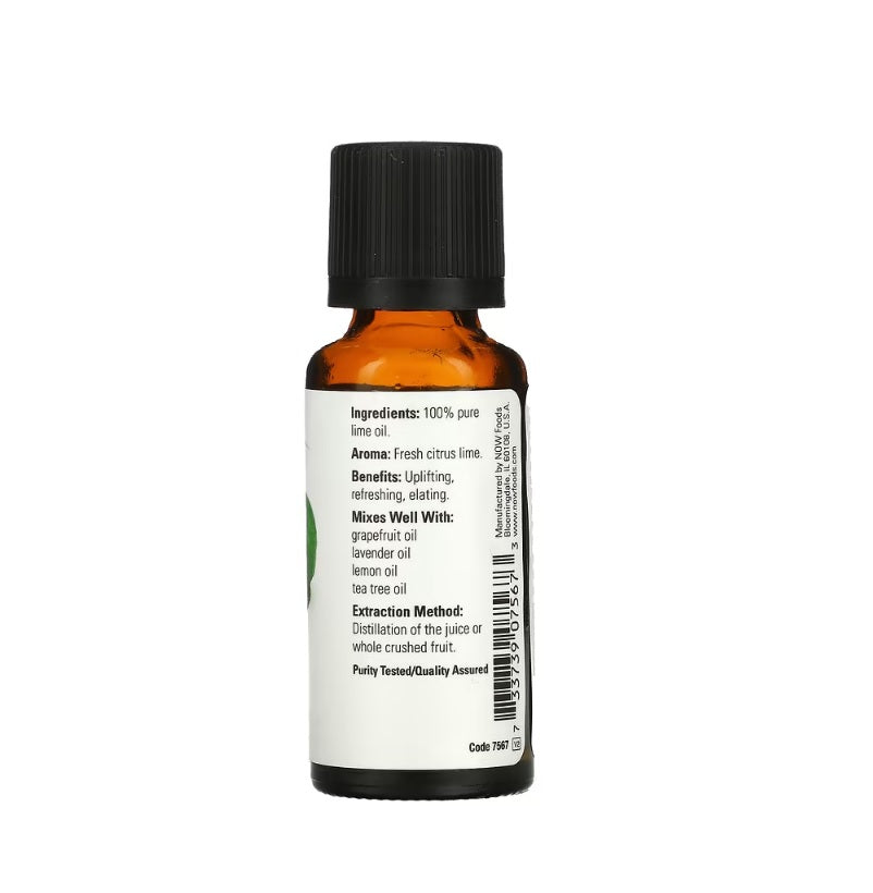 Essential Oil, Lime Oil - 30 ml. - Now Foods