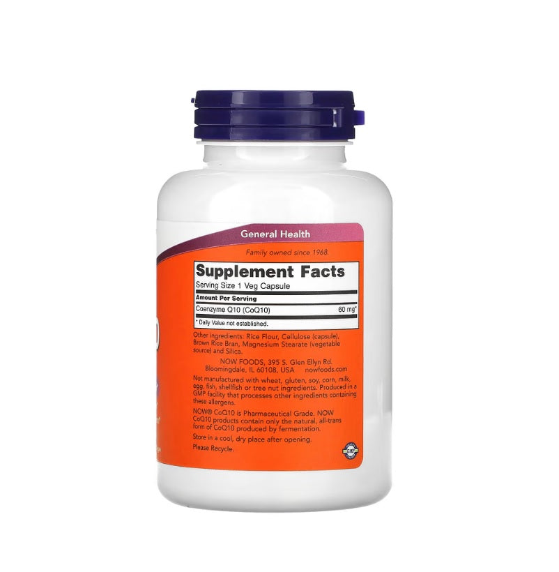 CoQ10, 60mg - 180 vcaps - Now Foods